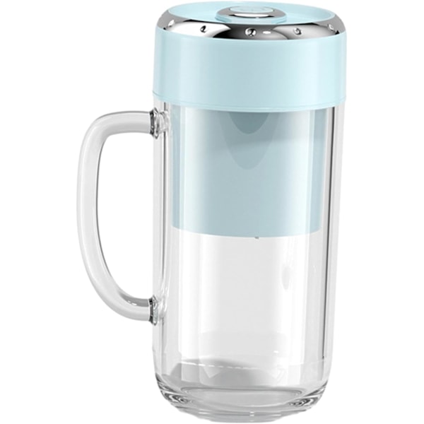 Elektrisk Juicer Cup Personlig Storlek Blender 330ml Juicer Blender Cup för Resor Hem Vattenmelon Grapefrukter Fruktjuice, Blå