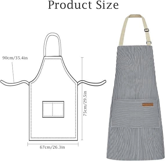 1 st Justerbart Förkläde Unisex Förkläde med Ficka Matlagning Kök Kock Förkläden för Kvinnor Män Hem Kök röd
