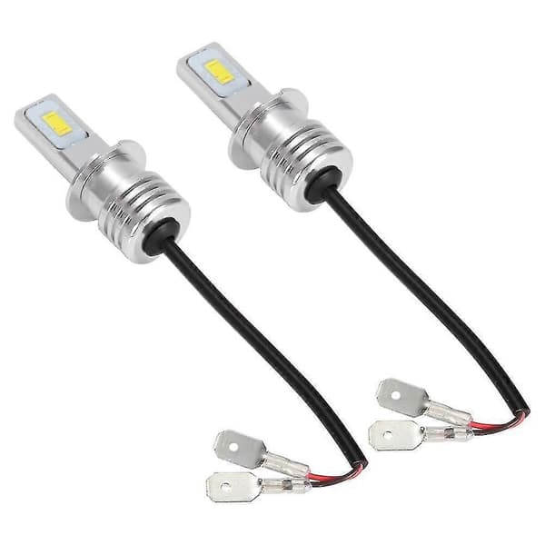 2 stk. H3 80W 8000K 12-24V Universelt Tilbehør Hvit LED Tåkelyspære med Dekoder.