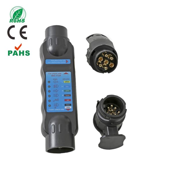 Trailer Socket Tester Lights Wiring Circuit Diagnostic Tools (7 Pin Trailer Tester + 2 x 7 13 Converter)