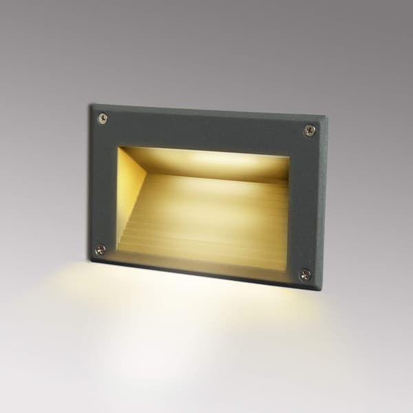 3W LED-seinävalaisin  IP65 / 3000K / 162mm，Lämmin valkoinen valo，Musta [Energiatehokkuusluokka A+]