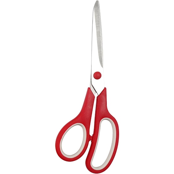 8" Student Scissors,Multifunctional scissors,Professional Stainless Steel Comfort Grip,Handmade projects suitable Comfort Right/Left Handed (Red)