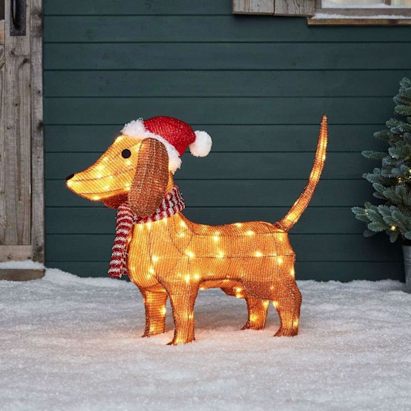 2023 Jule LED-hagelys, 2D akryl med lysperler juletrepynt hengende ornament ferie hjemmedekorasjon Smal Xmas-dekor 1