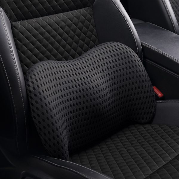 Ristiselän tukityyny, muistivaahto ristiselän tukityyny autoon, toimistotuoliin, ergonominen virtaviivainen selkätuki (musta)