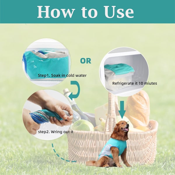 Køle Vest til Hund, Køle Vest til Hunde, Kølig Sommer Hunde Frakke, Kæledyr Køle Vest Egnet til Små til Mellemstore Hunde og Hvalpe (X-Large) XL