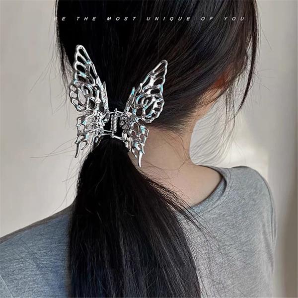 Hiusleuat Butterfly-hiusneula Hopea Butterfly Shape Suuri Metallihiusleuka Nonslip-hiusleuat paksulle ja ohuelle hiukselle Vahva pito Hiusleuka