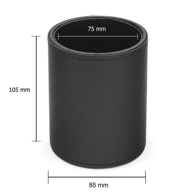 Penholder i kunstlæder - Sort Black