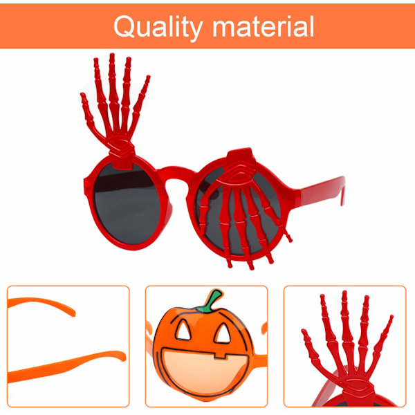 6 kappaletta Halloween-teemaisia laseja, Halloween-asujuhlatarvikkeita lapsille ja aikuisille, 6 erilaista tyyliä