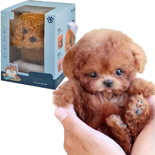 Realistinen Robotti Pennun, Mini Interaktiivinen Pehmolelu Lapsille Söpö Pehmeä Robotti Koira Osaa Kävellä Ja Haukkua Teddy