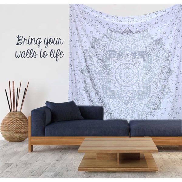 Tapet Mandala, Boho Vægdekoration, Sort Guld Æstetisk Værelse Indretning, Vægklæde Psykedelisk Vægophæng 150×200 cm B 150*200cm