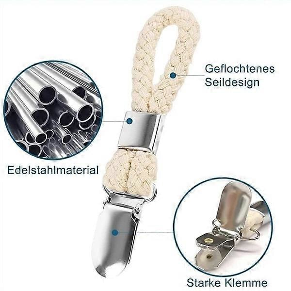 4 stk Håndkleklype Håndkleholder HVIT hvit