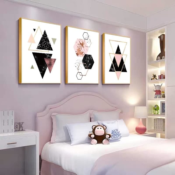 Sarjakuva Geometriset Kuviot Julisteet ja Tulosteet Pohjoismainen Minimalistinen Taide Canvas Maalaus Seinätaide Kuva Olohuoneen Koti Dekor 40*60cm