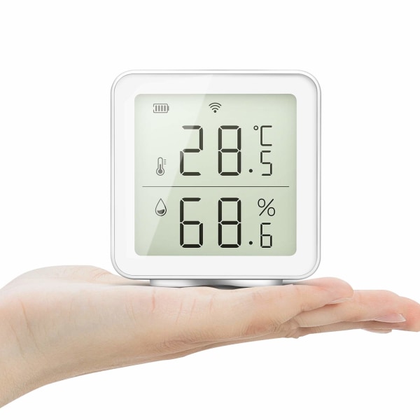 smart Wifi Temperatur Hygrometer, Fuktighetsmåler med Alert Kompatibel med Alexa Smart Life APP