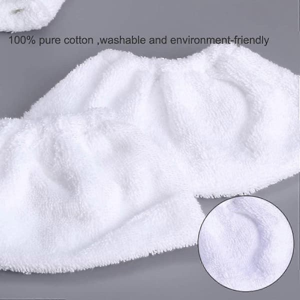 8 stk. dampmopp erstatningskluter, vaskbare mikrofiber dampmopp pads