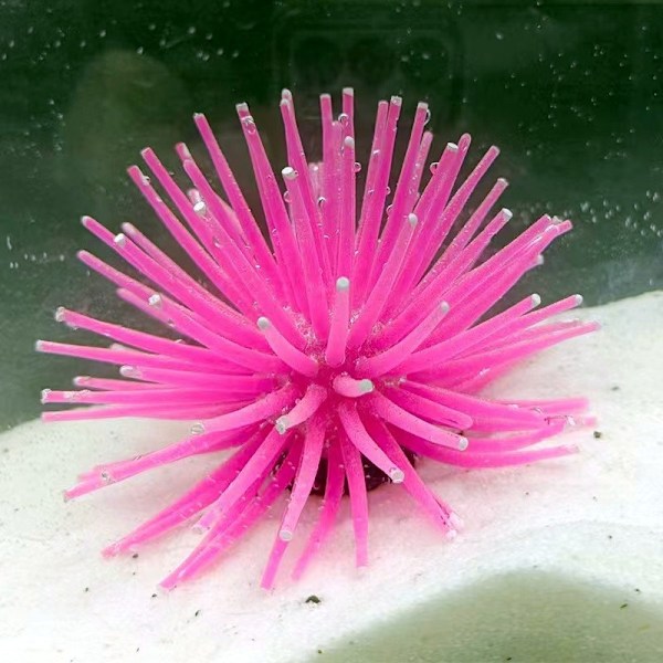 Kunstig akvariefisk tankdekorasjon silikon sjøanemone kunstig fisketank ornament dekorasjon liten (oransje)
