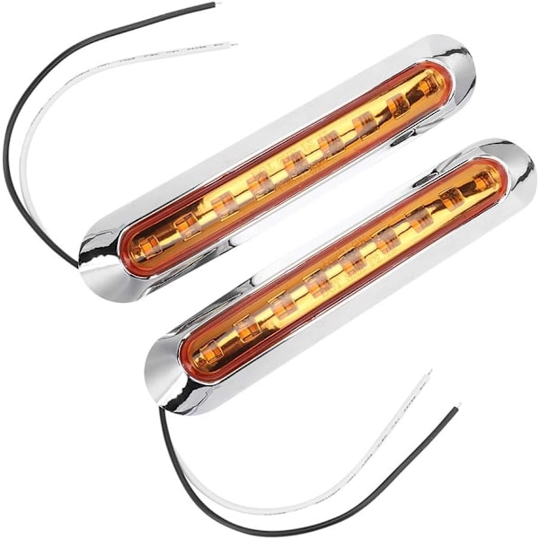 Trailerlys, 9 LED Side Blinklys, Blinklys til Advarsel om Svingning til Lastbiltrailer (2 stk.)