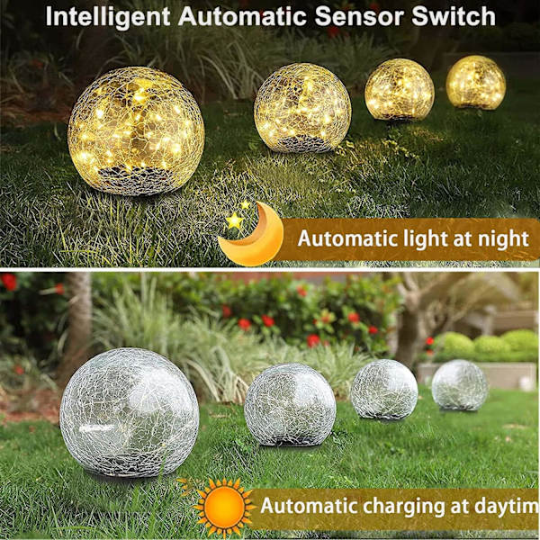4-pack LED julsprickade solcellslampor 4pc