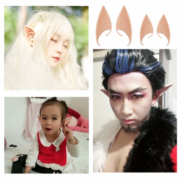 Alveøre, Fairy Ears, Cosplay Halloween Party Direktesending rekvisitter, Anime Party Dress Up Costume, Masquerade Ball Elven Vampire Ears(2 Pair)