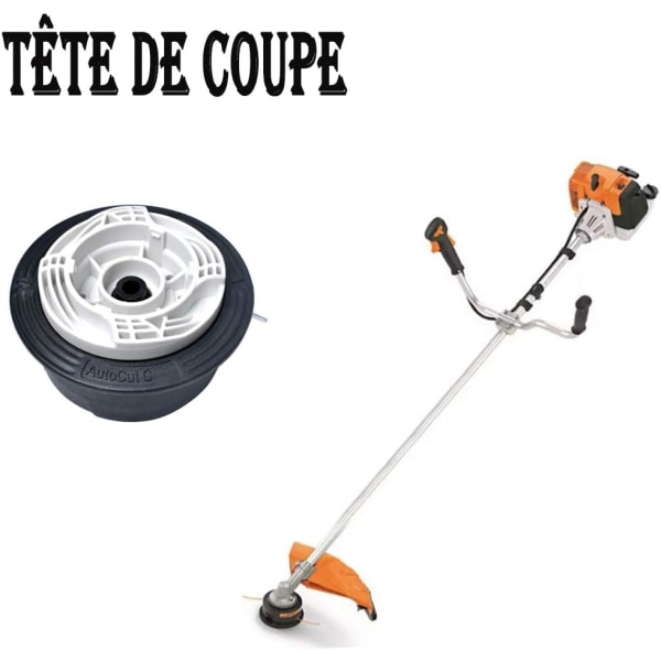 Autocut C6 skjærehode Kompatibel med Stihl FS38 FS40 FS50 FSE81/1.25LH,4006 710 2105, Grå