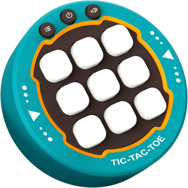 Tic Tac Toe Spil, Elektronisk Håndholdt Spilkonsol til Børn, Familiebrætsspil, Jule- og Fødselsdagsgaver til Drenge og Piger 3+ (Blå)