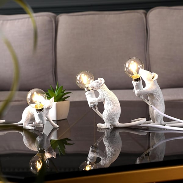 Moderne Harpiks Mus Lampe Bordlampe Kreativ Skrivebordslamper Natbord Gave Dekoration LED Soveværelse, Studieværelse (Kørsel)