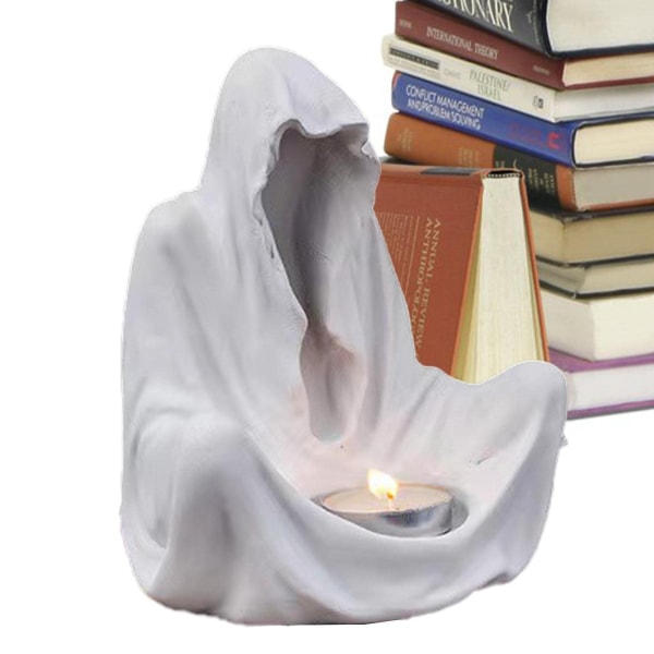 Halloween Votivljusstake - Grim Reaper Gotisk Ljusstake Halloween Dekoration Dekorativ Liten Ljusstake för Tealight Votivljus
