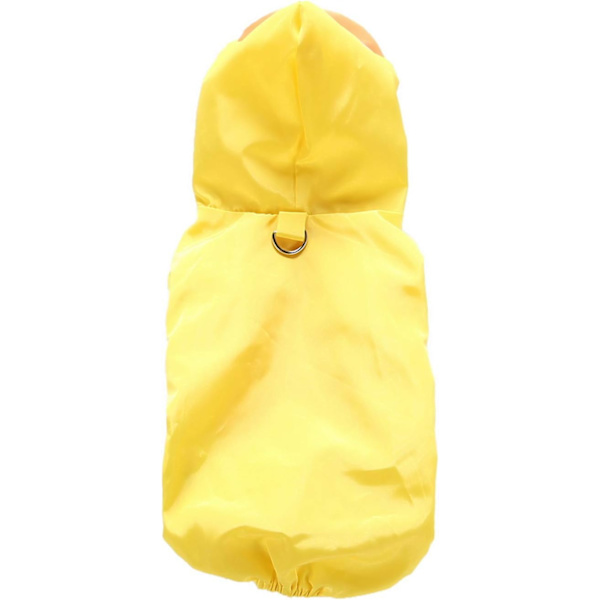 Sød And Regnfrakke til Små Hunde med Hætte Snore Regnjakke Heldragt 4 ben Jumpsuit Letvægts Vandtæt Tøj, Gul M M