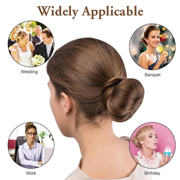 Hårbolle Shaper, 2 stk. Easy Donut Bun Maker til hår, fransk twist fold wrap snap band