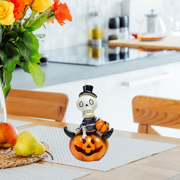 LED græskarlys, kranie LED græskarstatue lanterne, Halloween græskar lanterne LED natlys, græskarlygte til bar, udendørs, have, indendørs 1