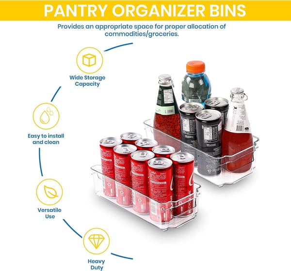 Høj kvalitet køkken pantry arrangør - sæt med 4