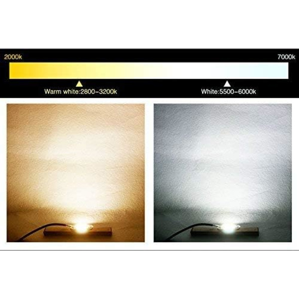 2 stk. LED-chip 50W hvid 6000K 220V COB LED-chip Ingen lodning påkrævet Indbygget smart IC-driver til LED-projektør