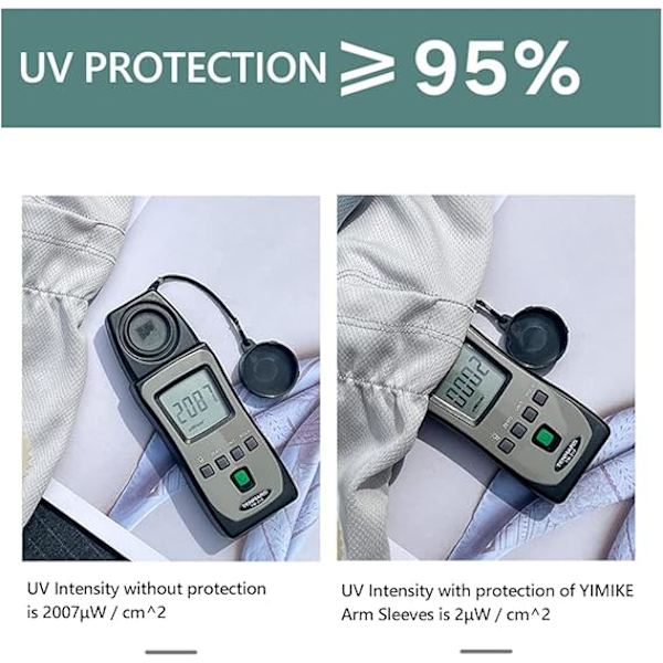 Arm Sleeves, UV-skyddshandskar Arm Sleeve för kvinnor Lös passform - UPF 50+ Kylning Hudskyddande överdrag, Grå