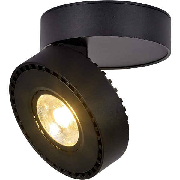 12W LED takspotlight, justerbar takspotlight, 10x10x6cm (svart-3000K) [Energiklass A+]
