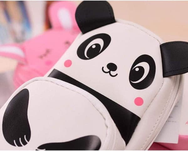 Blyantpose Kids Skole Panda Form Blyantpose Stor Kapacitet Studerende Sød Penneholderpose 1PC