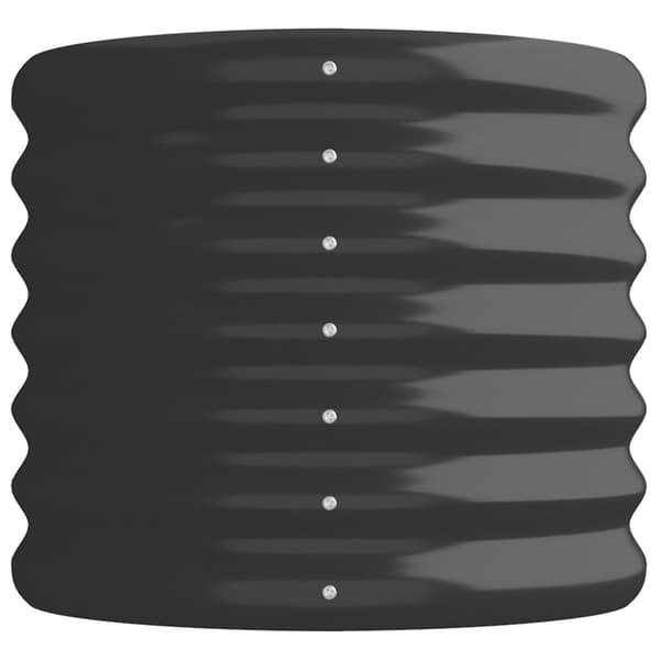 vidaXL Planteringslåda pulverlackerat stål 114x40x36 cm antracit 3720 Antracit