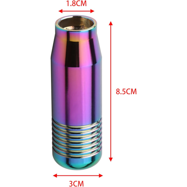 8,5 CM manuell växelspak för bil - universell 5,6-växlad aluminiumväxelspakadapter - växelspaksknopp (färgglad) Colorful