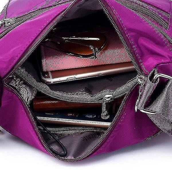 Modeväska i Vattentätt Nylon för Kvinnor, Enkelsidig Axelväska, Crossbody Väska, Handväska, Messenger Väska (Svart) black