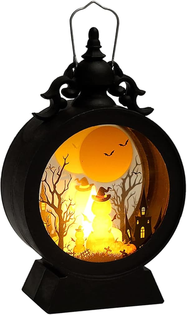 Halloween Gresskar Slott Dekorative Lampe LED Lys Hagedekorasjon, Slott