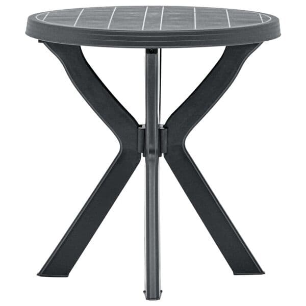 vidaXL Soffbord antracit Ø70 cm plast silver Antracit