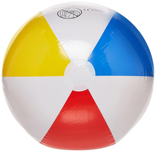 Oppblåsbar strandball, 32 cm.