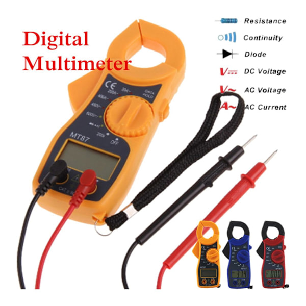 Meterutrustning Digital Testverktyg Digital Multimeter Elektroniskt Mätinstrument Multitester, Gul