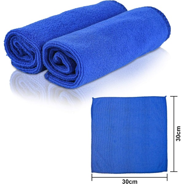 Microfiber Car Cloths, Window Cleaning Cloths, 10 Pack Car Wash Polishing Cloths for Home, Kitchen，30cm x 30cm