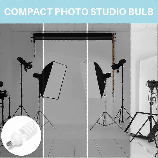 Daylight nced E27 45W 5500K Studiolampe til Fotografering og Video