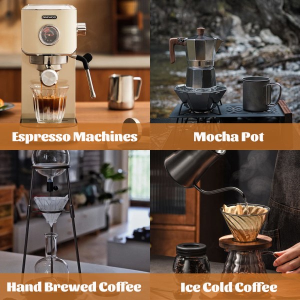 WDT-verktyg Espresso Kaffe Distributior Verktyg Nål Kaffe Omrörare, Kaffe Nål Distributör, Espresso Distributionsverktyg (Ebenholts)