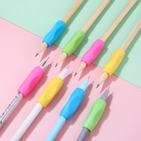 Silikonegreb Penneholder 16 Blyantsgreb Grebholder Blyant Skrivehjælpemiddel til Pen Børn Ergonomisk Skrivehjælpemiddel til Børn