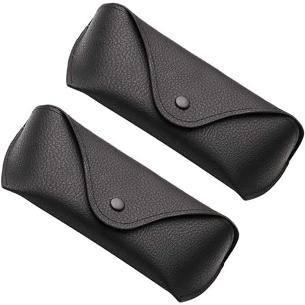 2 stk. bærbare brilleetuier (sort) Black