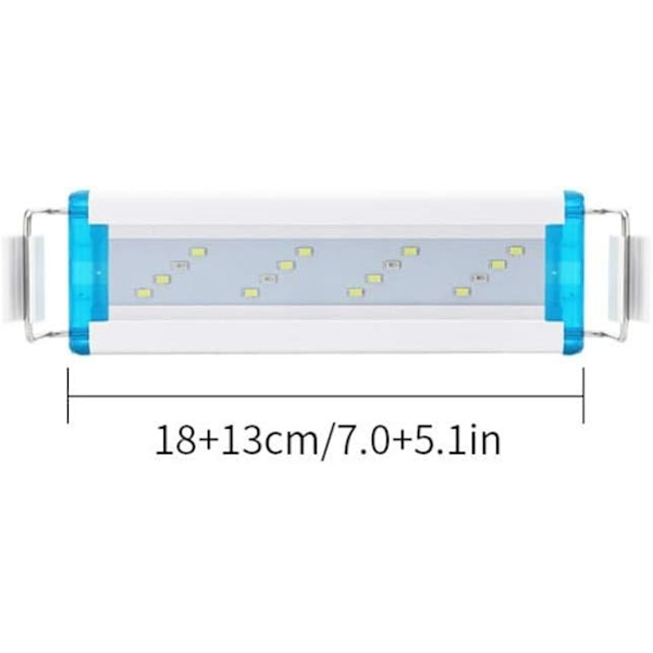 LED-akvaariovalo, akvaarion LED-lamppu, 18-58 cm erittäin ohut akvaarion LED-lamppu valaistukseen