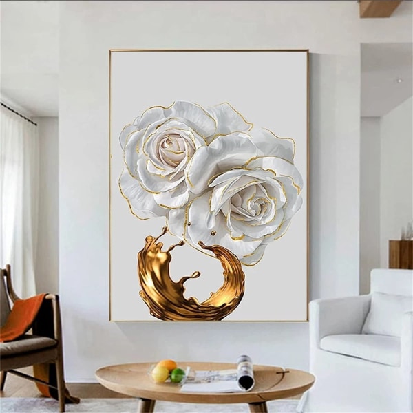 Moderne minimalistisk blomstervægkunstplakatsæt med 3 kunstværker Lærredsmaleribilleder Billeder Indretning til hjemmet til stuen Æstetisk indretning til soveværelset Uindrammet 30*40cm