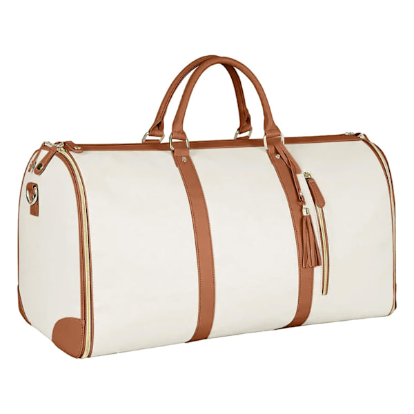 Suuri kapasiteetti vaatepussi, vedenpitävät vaatepussit, 2 in 1 ripustusmatkalaukku, matkalaukut (beige) White