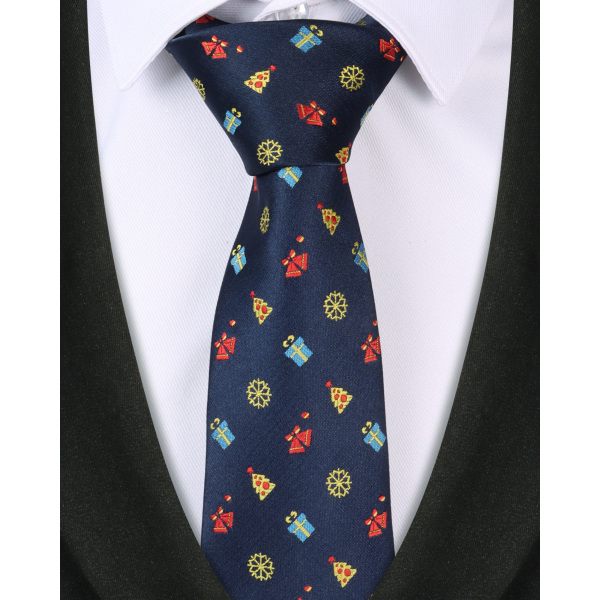 Mænds slips juleslips, silke hals slips til mænd julefest ferie slips Gift